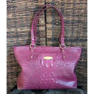 Brahmin Handbag Medium Asher Tote Shoulder Bag Melbourne Croc Embossed Leather